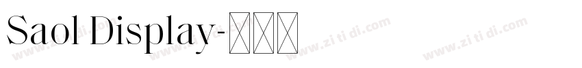 Saol Display字体转换